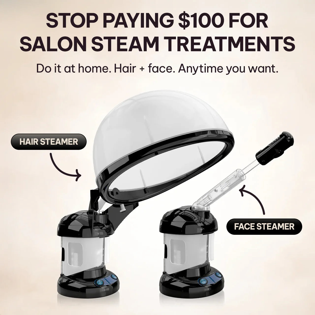 BIBI 2 in 1 Salon-Grade Deep Steamer